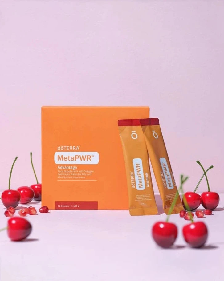 MetaPWR Advantage Nahrungsergänzungsmittel mit Granatapfel-Kirschgeschmack von dōTERRA | 30 Beutel