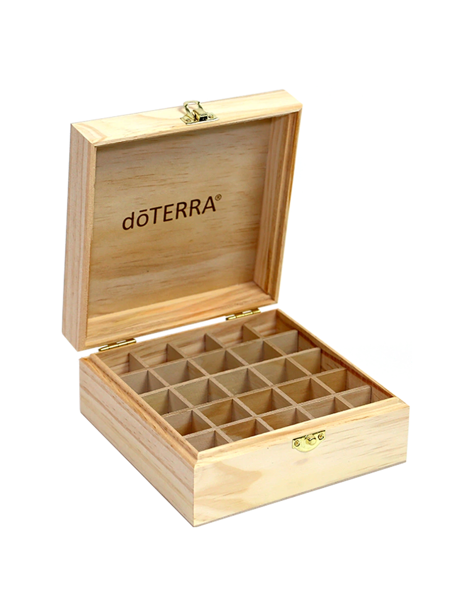 Coffret en bois gravé dōTERRA