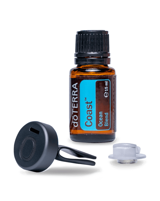 Diffuseur de voiture métallique à pince & Huile essentielle Coast dōTERRA