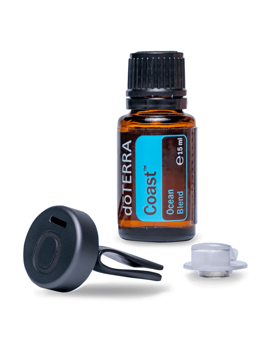 Diffuseur de voiture métallique à pince & Huile essentielle Coast doTERRA