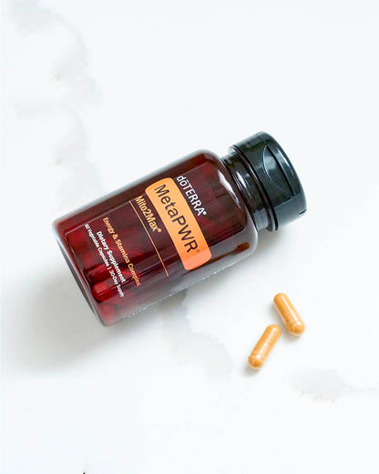 MetaPWR Mito2Max complément énergie et endurance naturelle d'huile essentielle doTERRA, 60 capsules