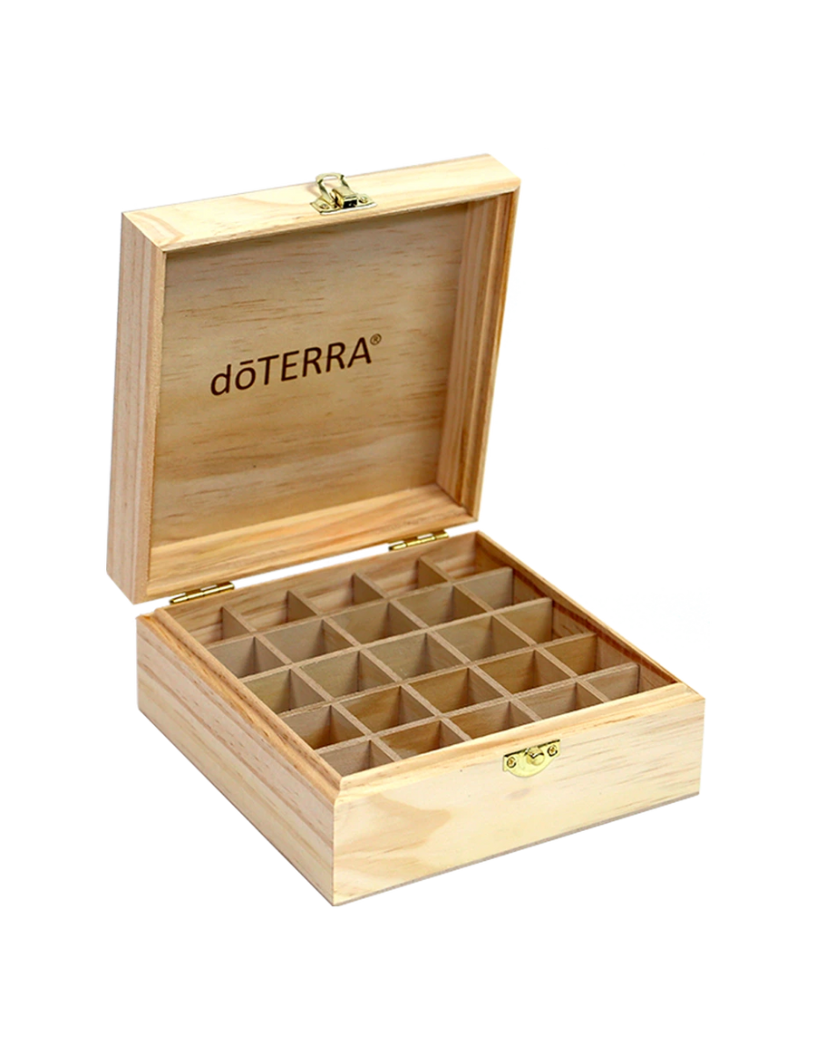 Coffret en bois gravé doTERRA