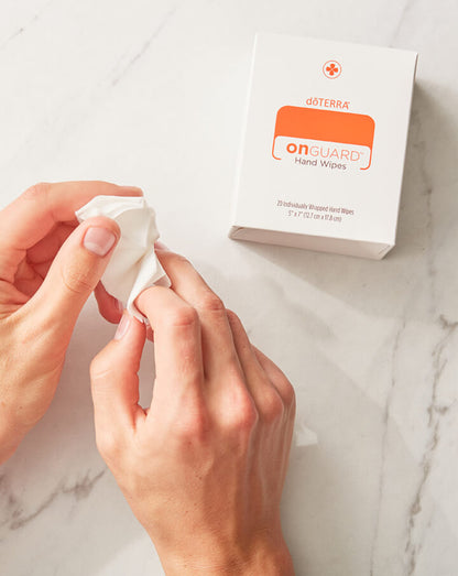Lingettes pour les mains On Guard doTERRA, 20 unités